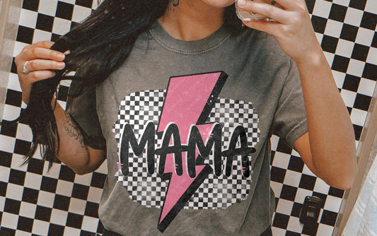 Mama Lightening Bolt Vintage Tee